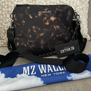 NWT MZ Wallace Bowery Crossbody in Tortoise Rec Air